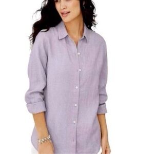 J. Jill Lavender Love Linen Tunic XL